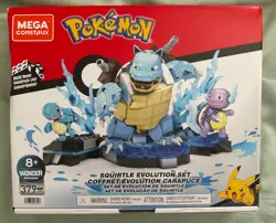 Mega Construx Pokemon Squirtle Wartortle Blastoise Evolution Set 379pcs New - Image 1