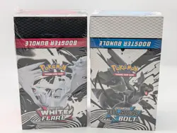 Pokemon SV10.5 Black Bolt White Flare Sealed LOT 2 Booster Bundle Display Case - Image 1