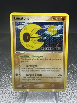 Pokemon Lunatone #36/107 Reverse Holo Uncommon - 2005 EX Deoxys - NM to MT Cond. - Image 1