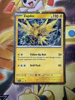 Zapdos 157 Holo 2023 Pokemon TCG Black Star Promo Surging Sparks NM - Image 1