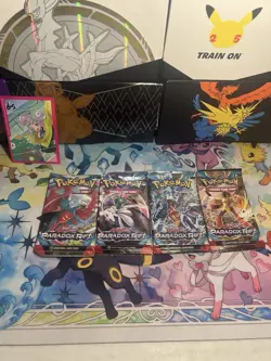 Pokemon TCG Scarlet and Violet Paradox Rift Booster Packs Set of 4 - All Artwork - Image 1