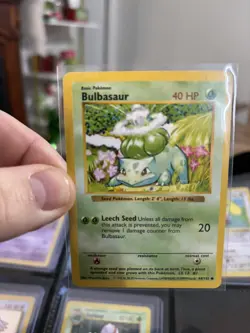 Pokemon Bulbasaur 44/102 WotC Base Set Shadowless Unlimited LP - Image 1