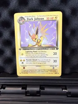 Dark Jolteon 38/82 Team Rocket Regular First Edition Pokemon Card - Image 1
