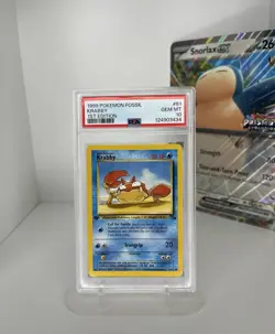 Krabby 51/62 1st Edition PSA 10 - 1999 Pokemon Fossil - Image 1