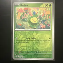 Budew 004/131 Reverse Holo Common Pokemon TCG Prismatic Evolutions - Image 1