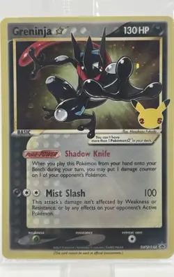 Pokemon TCG Greninja Gold Star SWSH144 Black Star Promo NM Sealed - Image 1