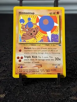 Pokemon TCG Hitmontop Neo Discovery 22/75 Unlimited Rare Non Holo - Vintage 2001 - Image 1