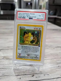 PSA 4 - 2000 Pokemon Promo - Meowth Holo - Game Boy - Black Star Promo #10 EX-MT - Image 2