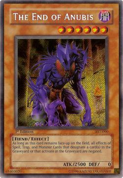 The End of Anubis AST-000 - Secret Rare - Lightly Played 1st Edition YuGiOh! TCG - Image 1
