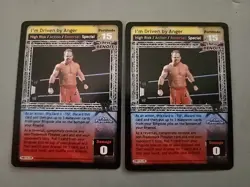 WWE Raw Deal I'M DRIVEN BY ANGER CHRIS BENOIT CRIPPLER 2 CARD LOT NWO - Image 1