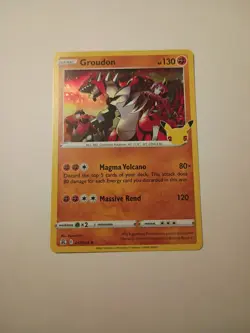 Groudon 17/25 Holographic Rare Celebrations Pokemon TCG Near Mint - Image 1