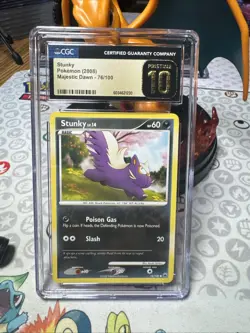 Stunky 76/100 - CGC Pristine 10 - Masjestic Dawn - Pokemon TCG 2008 Vintage - Image 1