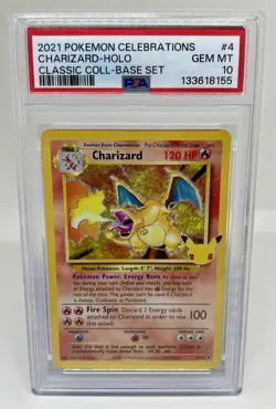Charizard 4/102 Pokemon Celebrations: Classic Collection Holo PSA 10 Gem Mint - Image 1