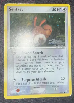 Sentret 75/109 EX Team Rocket Returns Stamped Reverse Holo Pokemon TCG Card MP - Image 1