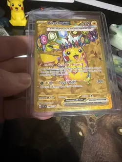 Pokemon TCG Pikachu EX Surging Sparks Holo Hyper Rare Gold 247/191 - Image 1