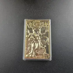 Pokemon MEWTWO 23k Gold Plated Trading Card 1999 Burger King - Image 3