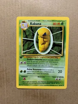1st Edition SPANISH Kakuna 33/102 Base Set - Uncommon Pokemon Card - NM/Mint - Image 1