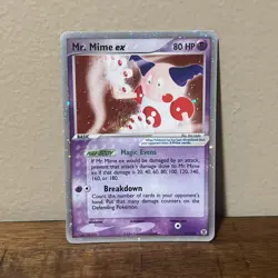 Pokemon TCG Fire Red & Leaf Green Mr. Mime EX #111/112 Rare Holo LP+ - Image 1