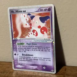 Pokemon TCG Fire Red & Leaf Green Mr. Mime EX #111/112 Rare Holo LP+ - Image 3