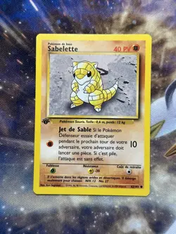 Sandshrew 62/102 Base Set 1st Edition FRENCH Vintage WOTC 1999 Pokemon NM ? - Image 1