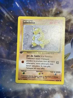Sandshrew 62/102 Base Set 1st Edition FRENCH Vintage WOTC 1999 Pokemon NM ? - Image 3