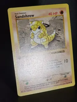 1999 Pokemon Game 1st Edition SANDSHREW Shadowless English 62/102 NM - Image 2