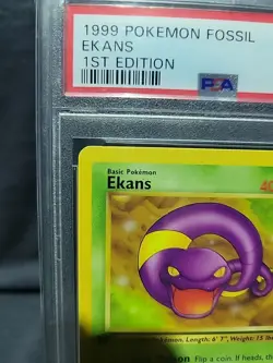 1999 Pokemon Fossil EKANS 1ST ADDITION #46 MINT 9 SPIT POISON AND SUCH - Image 5