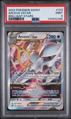 Pokemon TCG Swsh09: Brilliant Stars Arceus VSTAR 123/172 PSA 9 - Image 1