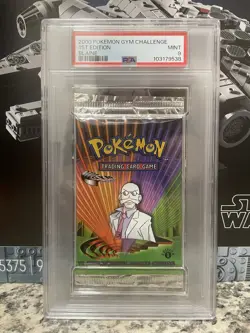 Pokemon Gym Challenge 1st Edition Sealed Booster Pack (Blaine) Graded PSA 9 Mint - Image 2