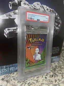 Pokemon Gym Challenge 1st Edition Sealed Booster Pack (Blaine) Graded PSA 9 Mint - Image 3