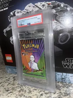 Pokemon Gym Challenge 1st Edition Sealed Booster Pack (Blaine) Graded PSA 9 Mint - Image 4