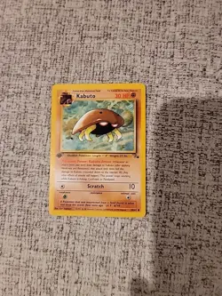 Pokemon TCG Kabuto Fossil 1st Edition Common Card 50/62 Regular - Image 1