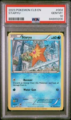STARYU PSA 10 2023 POKEMON CLB-CLASSIC BLASTOISE & SUICUNE EX DECK #004 - Image 1