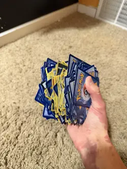 400+ Pokemon Cards -WITH Pokemon Tin Container, Binder, and Card Sleeves - Holos - Image 1