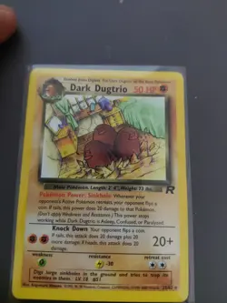 Pokemon Dark Dugtrio 23/82 Non Holo Rare Team Rocket LP - Image 1