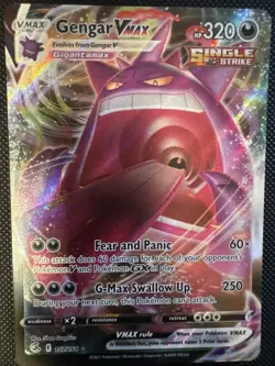 Pokemon Sword & Shield Fusion Strike Gengar VMAX 157/264 Holo Ultra Rare NM - Image 2