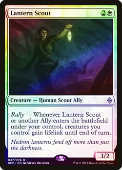 Lantern Scout FOIL Battle for Zendikar NM White Rare MAGIC MTG CARD ABUGames - Image 1