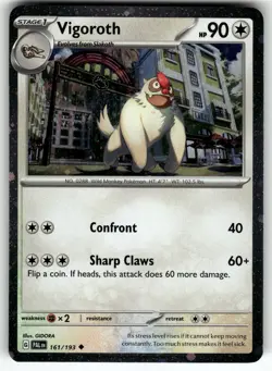 Vigoroth (Cosmos Holo) 161/193 NM Pokemon Card TCG - Image 1
