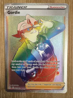 Gordie - 223/203 - Pokemon Evolving Skies Sword & Shield Secret Rare Card NM - Image 1