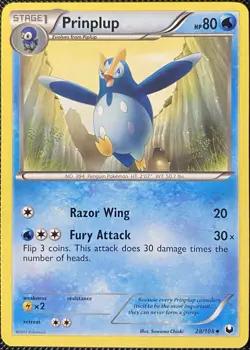Prinplup 28/108 Dark Explorers Regular - Pokemon Card - Image 1