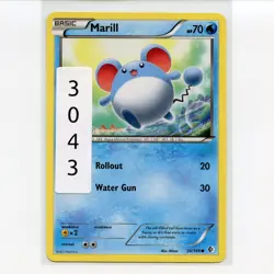 Pokemon TCG Marill 36/149 BW Boundaries Crossed Regular Common Card EN-MP 2012 - Image 3