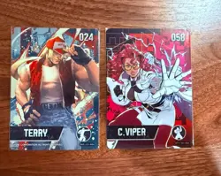 Street Fighter 6 Booster Pack Amiibo Cards Terry #24 and C. Viper #58 Capcom NEW - Image 1