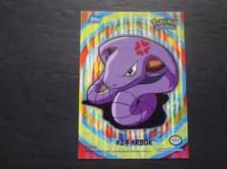 2000 Topps Pokemon Stick On #4 24 Arbok Series 2 Chase Card TV Animation Sticker - Image 1