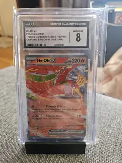 2023 Pokemon Ho-Oh EX 007/034 Ultra Rare Card English Edition CGC 8 - Image 1