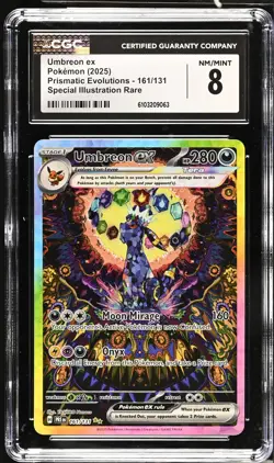 CGC 8 Umbreon ex 161/131 SIR Prismatic Evolutions Pokemon Card (RegradeU) - Image 1