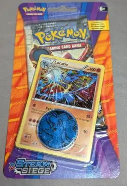 Pokemon XY Steam Siege Blister Card Pack with Lucario Promo - Image 1