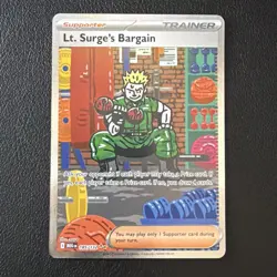Pokemon TCG Lt. Surge’s Bargain 185/132 Mega Evolution Special Illustration Rare - Image 1