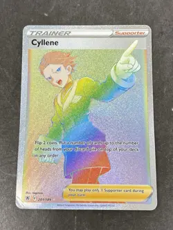 Cyllene Rainbow Rare 201/189 Astral Radiance Trainer Pokemon HP - Image 1
