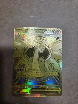 Mega Charizard X ex 130/094 Gold Phantasmal Flames Near Mint Pokemon TCG - Image 1
