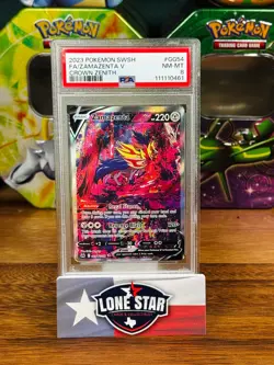 2023 Pokemon SWSH Crown Zenith Zamazenta V Alt Art #GG54 PSA 8 - Image 1